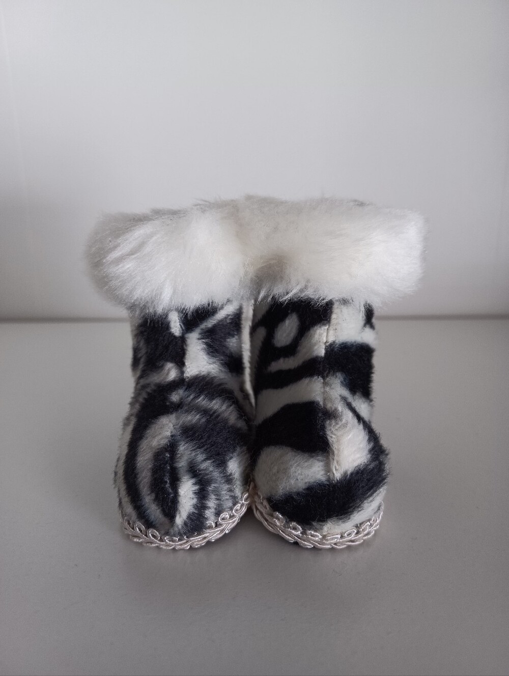 Christmas Zebra Print Boots Ornament Collectible Gift Holiday Decor Animal Print